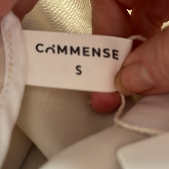 Commense Palazzo Tied Wide Leg Dress Pants in Beige Size Small - Picture 4 of 7